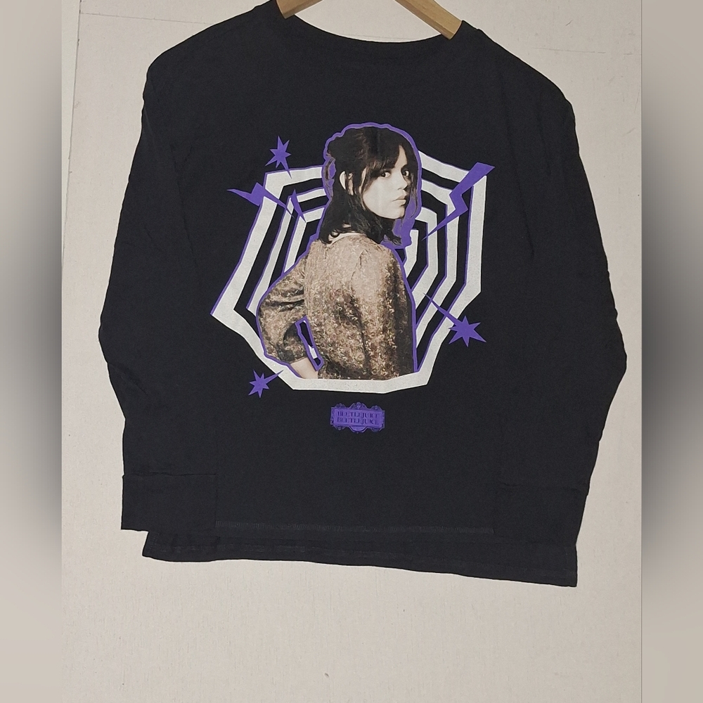 GAP Kids Beetlejuice Graphic Print Black Long Sleeve T-Shirt